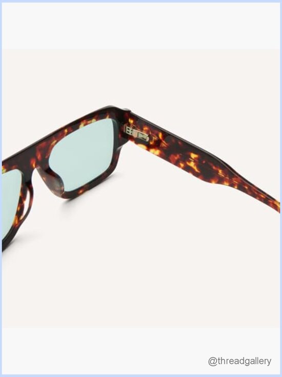 Square Aviator Sunglasses Oversized Acetate Frame CR39 Lenses UV Protection main image 4